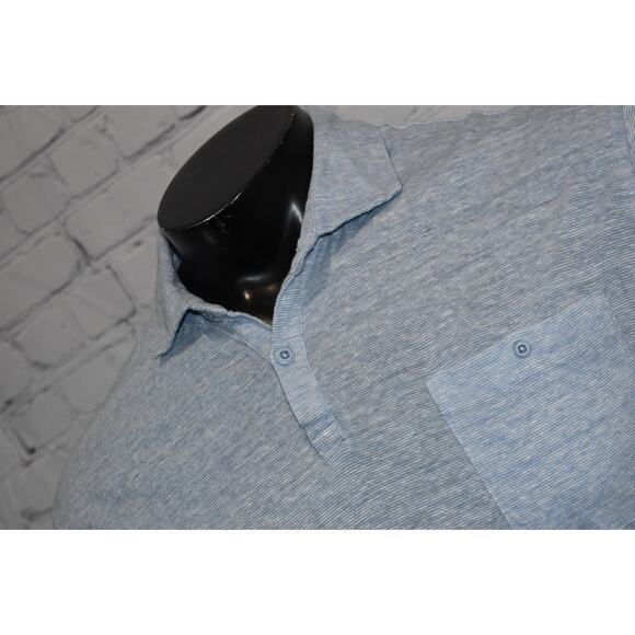 Johnnie-O Golf Polo Shirt Performance Mens Large Linen Blend Hangin' Out - Picture 2 of 8